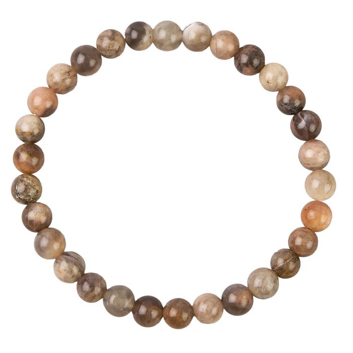 6mm Black Moonstone Bead Bracelet (1pc)