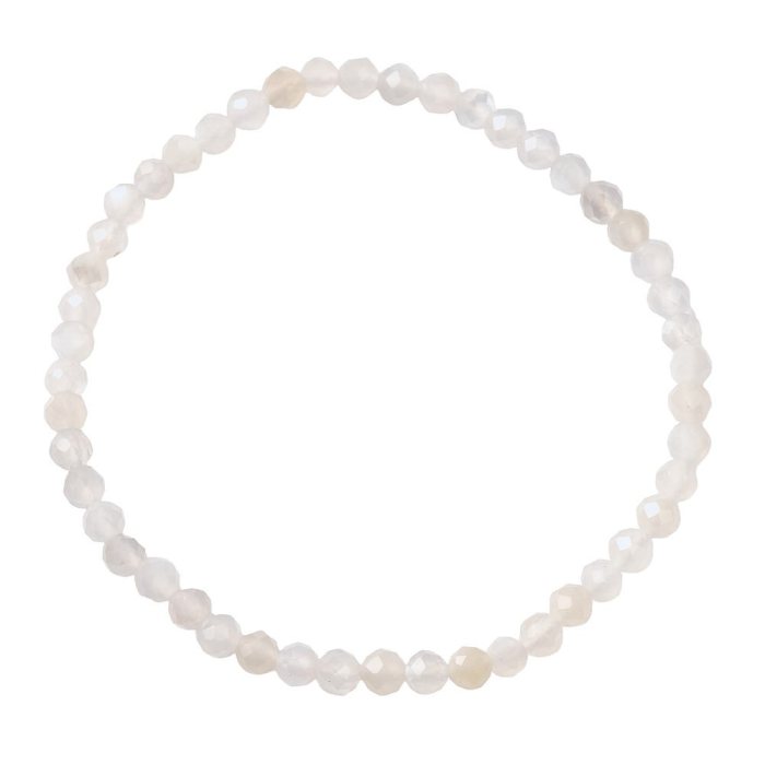 4mm Rainbow Moonstone Faceted Bracelet (1pc)