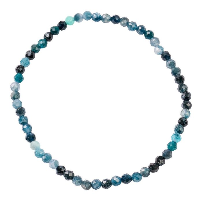 3mm Blue Tourmaline (Indicolite) Faceted Bracelet (1pc)