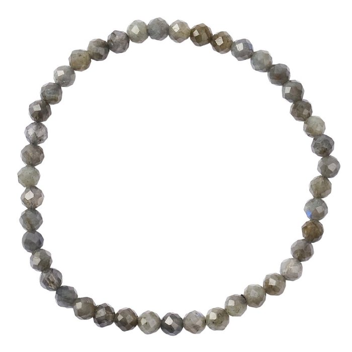 4mm Labradorite Faceted Bead Bracelet (1pc)