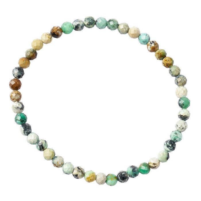 4mm African Turquoise Faceted Bead Bracelet (1pc)