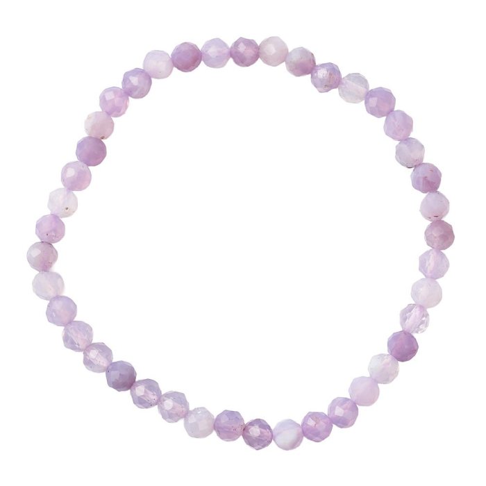 4mm Lavender Amethyst Faceted Bead Bracelet (1pc)