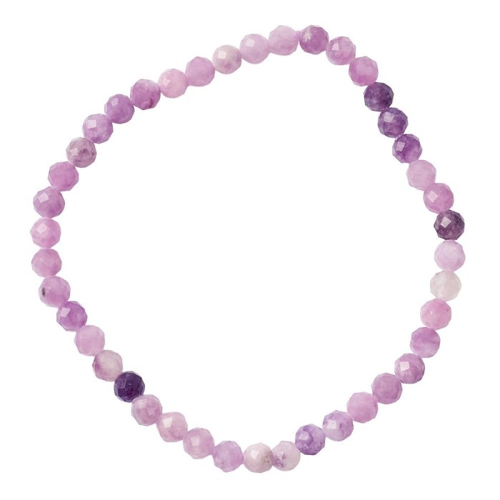 4mm Lepidolite Faceted Bead Bracelet (1pc)