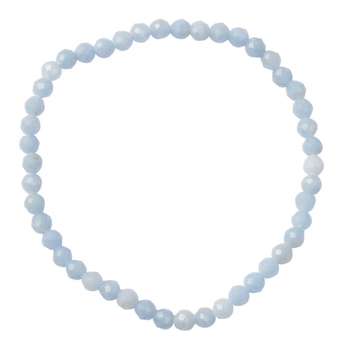 4mm Angelite Faceted Bead Bracelet (1pc)