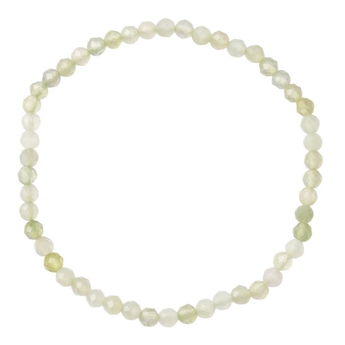 4mm New Jade Faceted Bead Bracelet (1pc)