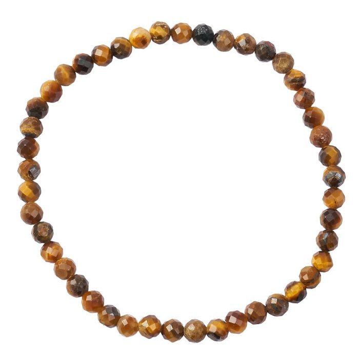 4mm Tiger Eye Faceted Bead Bracelet (1pc)