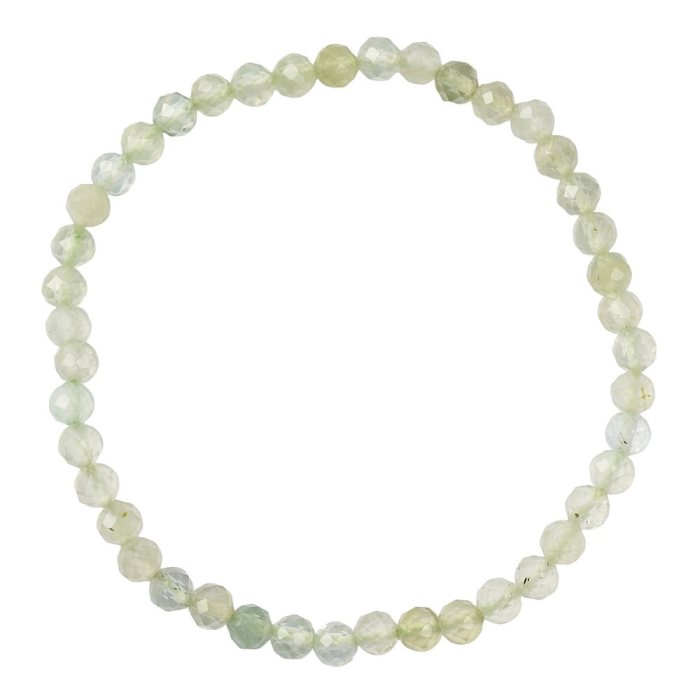 4mm Prehnite Faceted Bead Bracelet Prehnite (1pc)