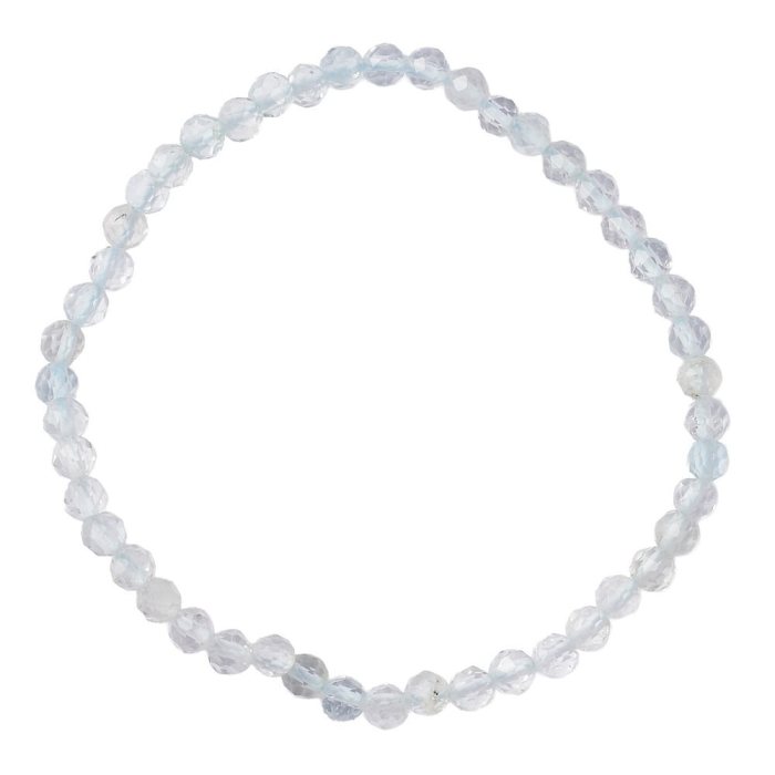 4mm Blue Topaz Faceted Bead Bracelet (1pc)