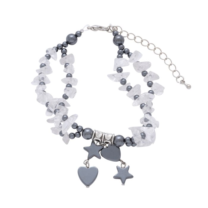 Hematine Bracelet w/Crystal Charm (1pc) NETT