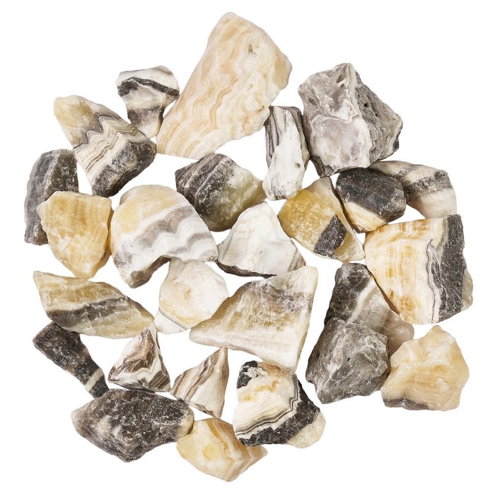 Zebra Calcite, Mexico 1.6-2.5" (unsized by the kg)