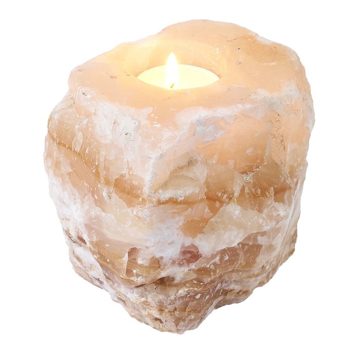 Amber Onyx Irregular Rustic Tealight Holder 8-12x5-6cm (1pc)