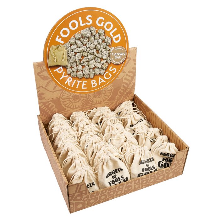 Pyrite (Fools Gold) Bags Retail Box (40 Piece) NETT