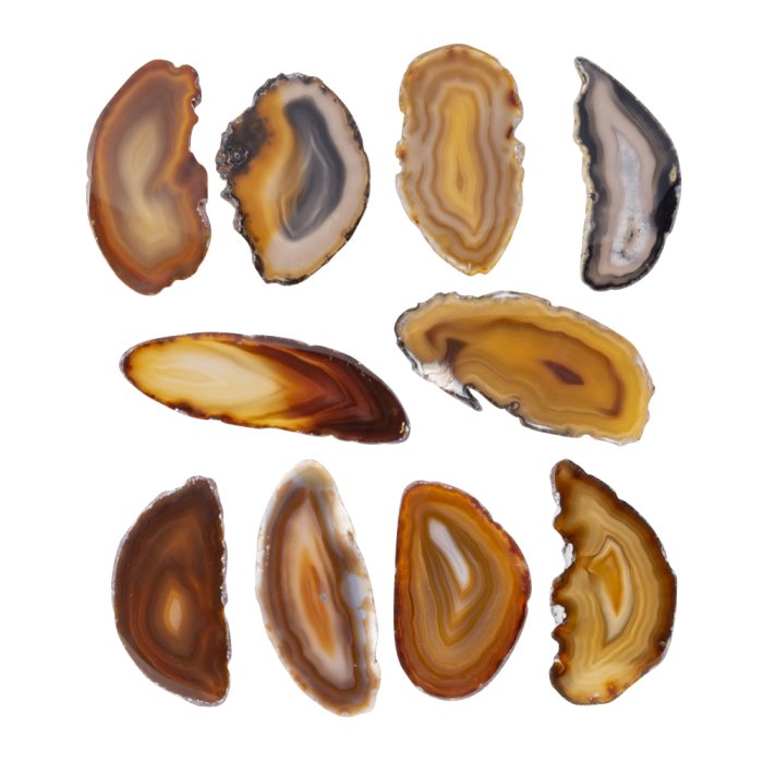 A0 Agate Slice Natural (up to 2&quot;) (10 Piece) NETT