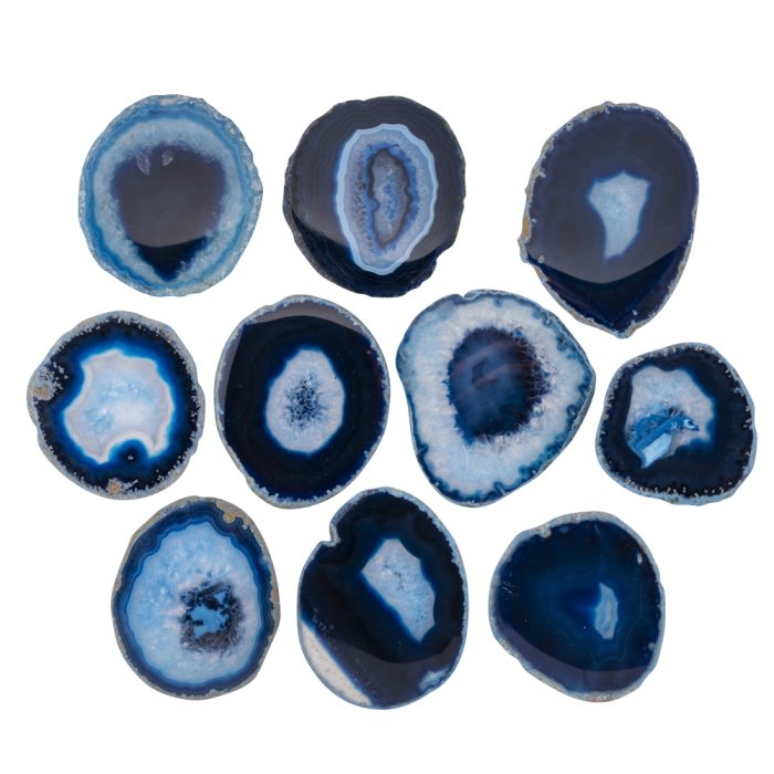 A1 Agate Slice Blue (1.5" to 2") (10pcs) NETT