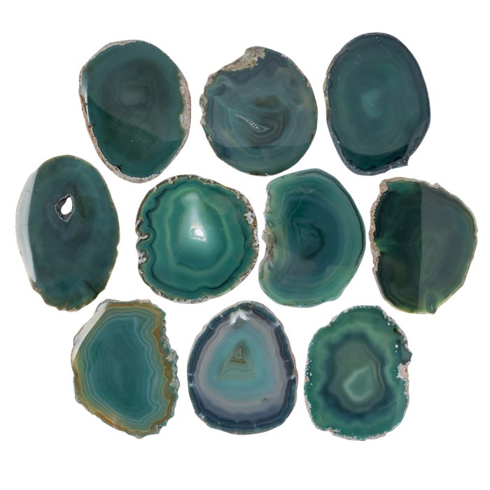 A4 Agate Slice Green (3" to 4") (10pcs) NETT