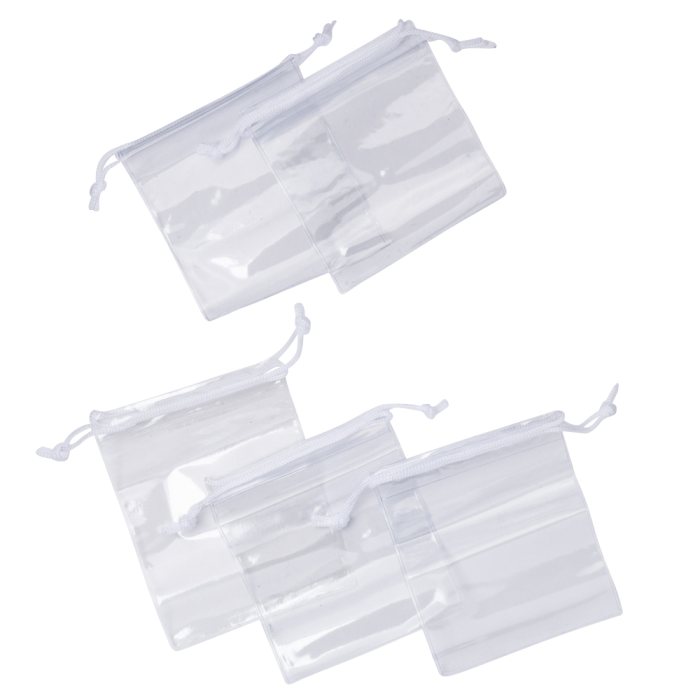 Clear Drawstring Bag 90x120mm (20pcs) 