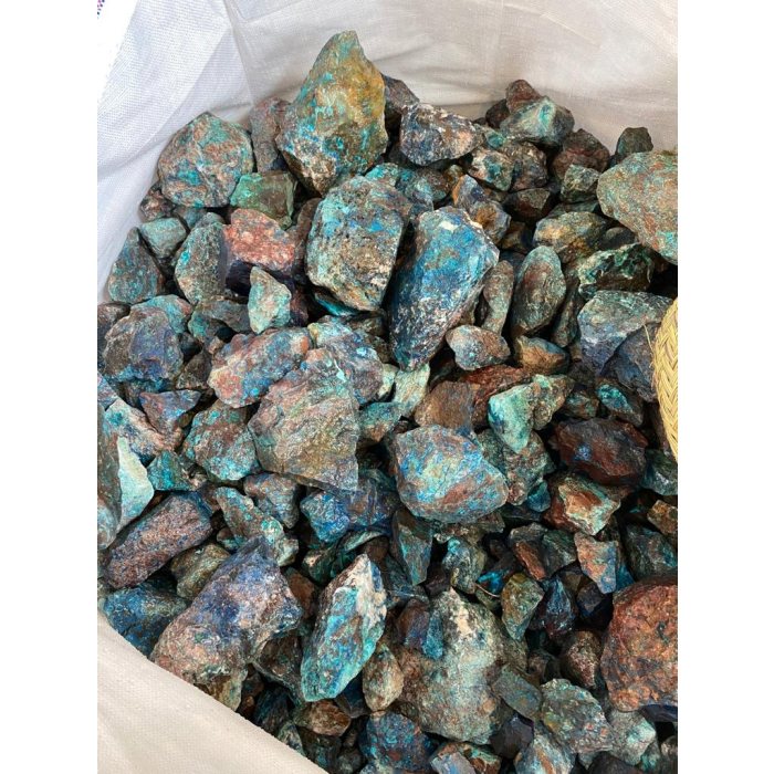 Chrysocolla with Shattuckite 5-15cm, Kongo (1kg) NETT