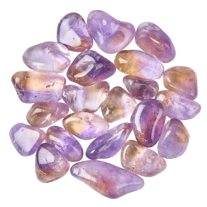 Amethyst Ametrine Medium Tumblestones, 1st Grade, 20-30mm (100g) 