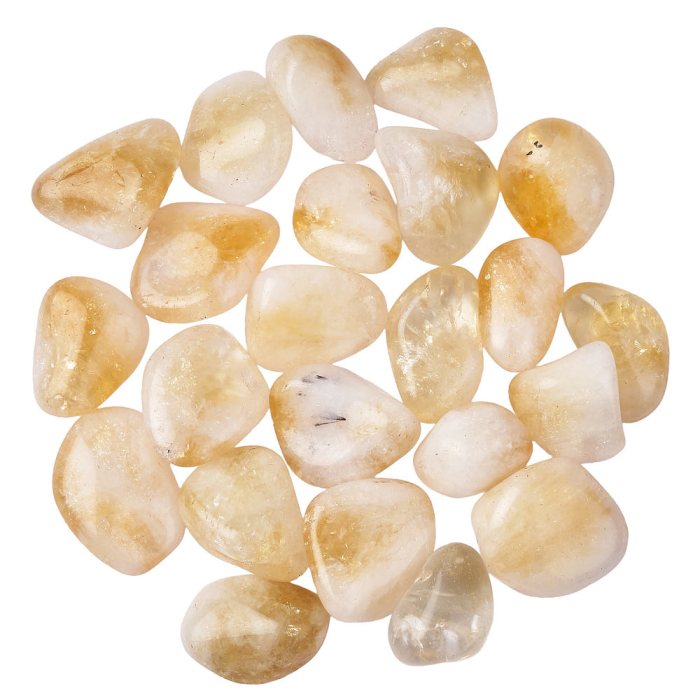 Citrine Heat Treated B Grade Medium Tumblestone 20-30mm, Brazil (250g) NETT