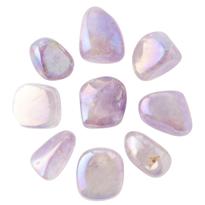 Amethyst Aura Medium Tumblestone 20-30mm, China (100g) NETT