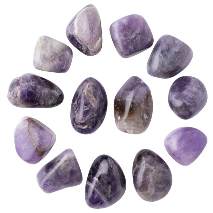 Mixed Dark Amethyst Large Tumblestone 30-40mm, China (250g) 