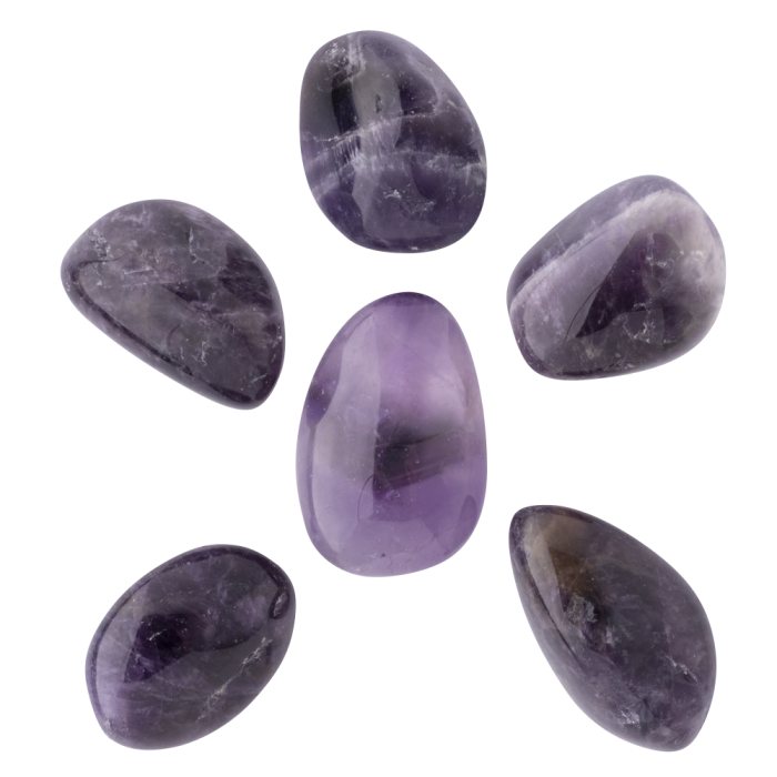 Amethyst High Polish Large Tumblestone 30-40mm, Zambia (100g) 