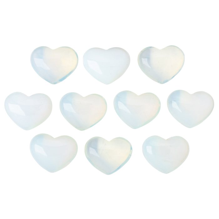 Opalite (syn) Mini Heart (10pcs) NETT