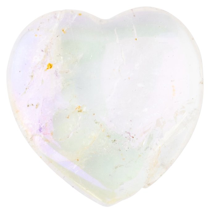 Angel Aura Quartz Heart 25mm (1 Piece)