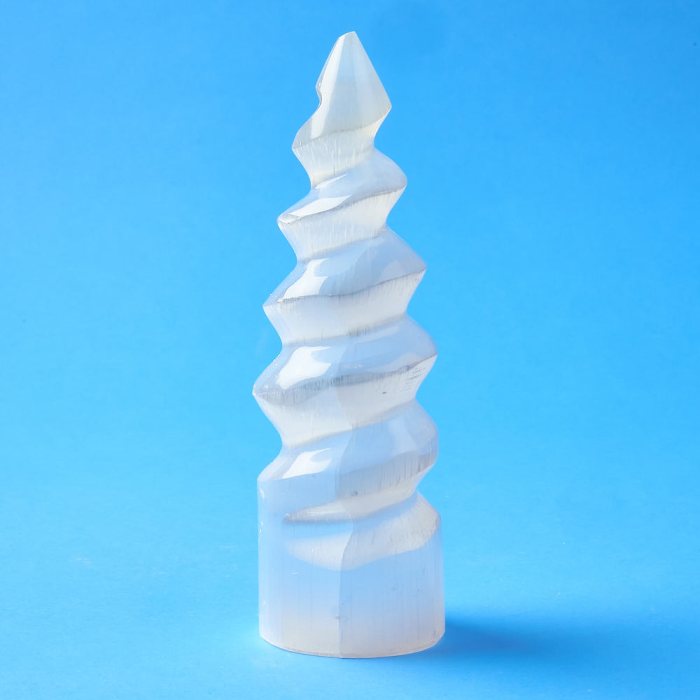 Selenite Unicorn Horn 140mm (1 Piece) NETT