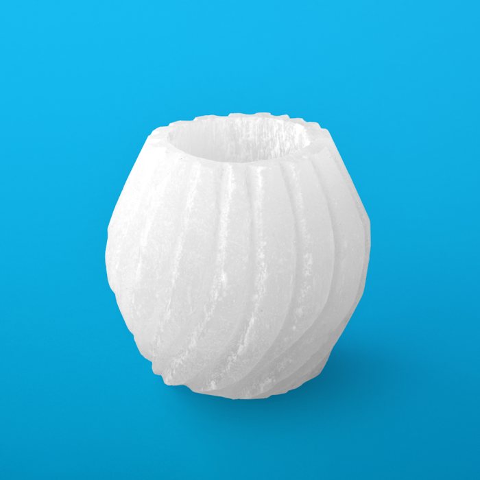 Selenite White Spiral T-light Holder 7-8cm (1pc) NETT