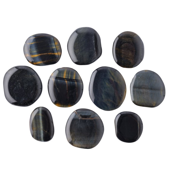 Tiger Eye Blue Smooth Stone (10pcs) NETT