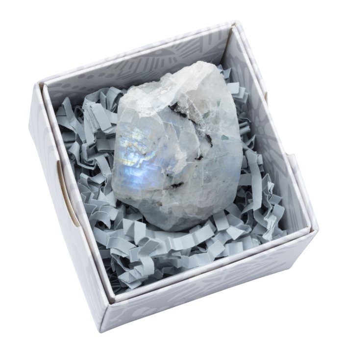 Rainbow Moonstone one side polished 50-60mm, India (1pc) NETT