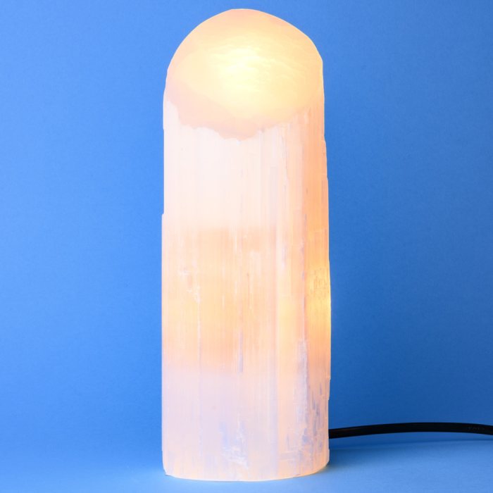 Selenite Elliptic Cylinder Lamp 25cm (Including UK Electrics) (1 Piece) NETT