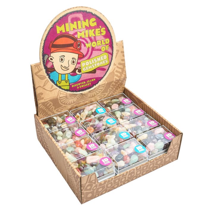 Mining Mike's A World of Polished Gemstones Retail Box (24 Piece) NETT