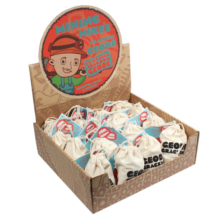 Mining Mike's Geode Cracking Retail Box (16 Piece) NETT