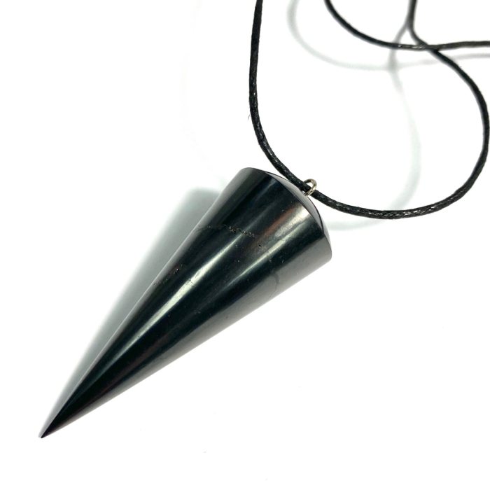 Shungite Pendulum 45mm Pendant on Thong (1pc) NETT