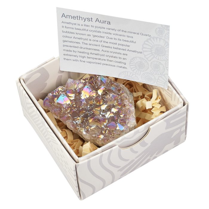 Amethyst Aura Druze with ID card (1pc)