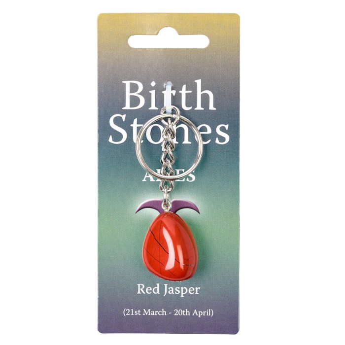 Aries, Red Jasper Birthstone Keyring (6pcs) NETT