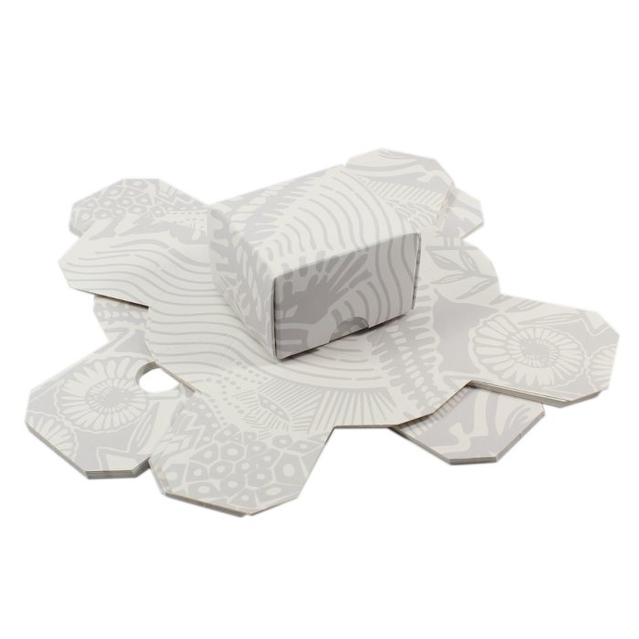 Gift Box Grey/White 70x70x50mm (10 Piece) NETT