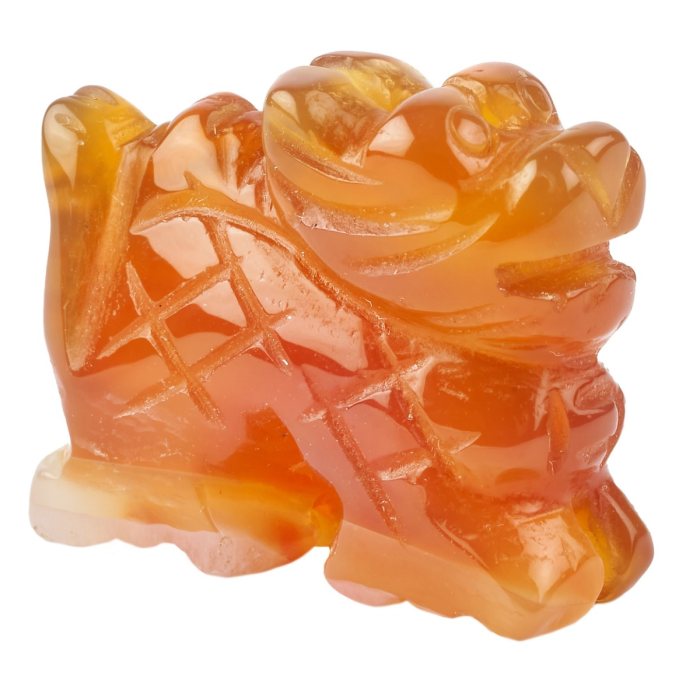 Carnelian Dragon Carving (1pc)