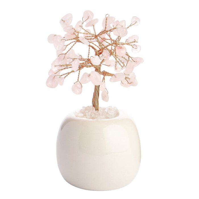 Rose Quartz Gem Tree in Flowerpot (1pc) NFD