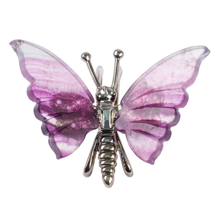 Fluorite Butterfly with Metal Body (1pc) NFD