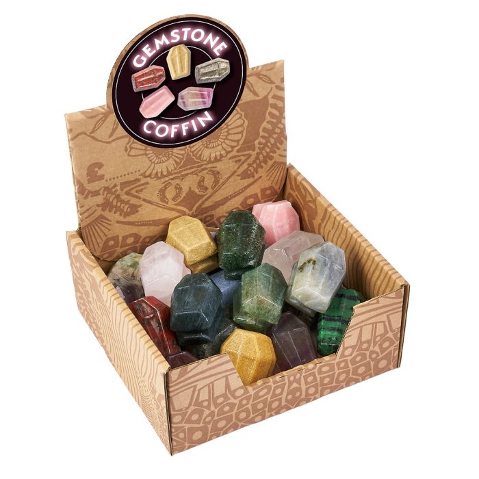 Assorted Gemstone Coffin (15pc) NFD