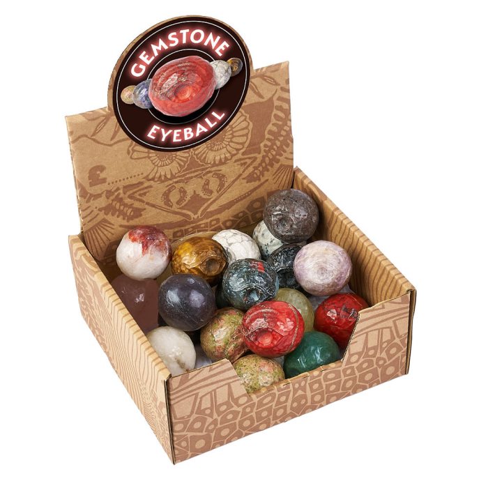 Assorted Gemstone Eyeballs (10pc) NFD