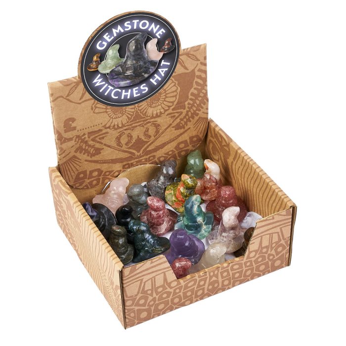 Assorted Gemstone Witches Hat (20pc) NFD
