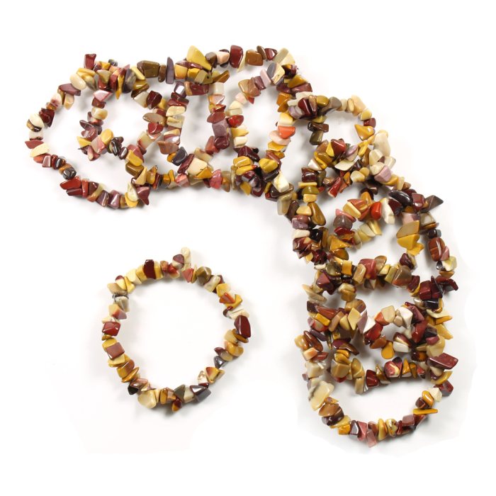 Mookite chip bracelet (10pc)