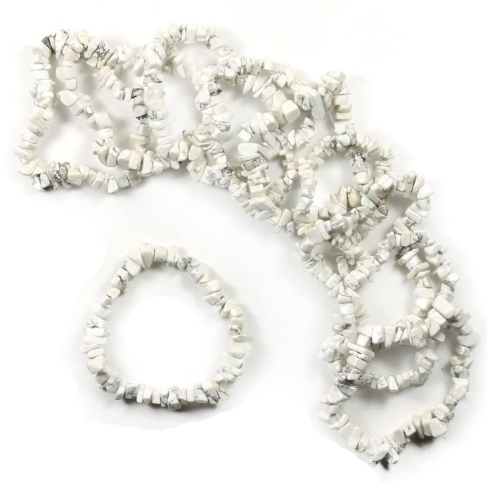 Howlite chip bracelet (10pcs) NETT