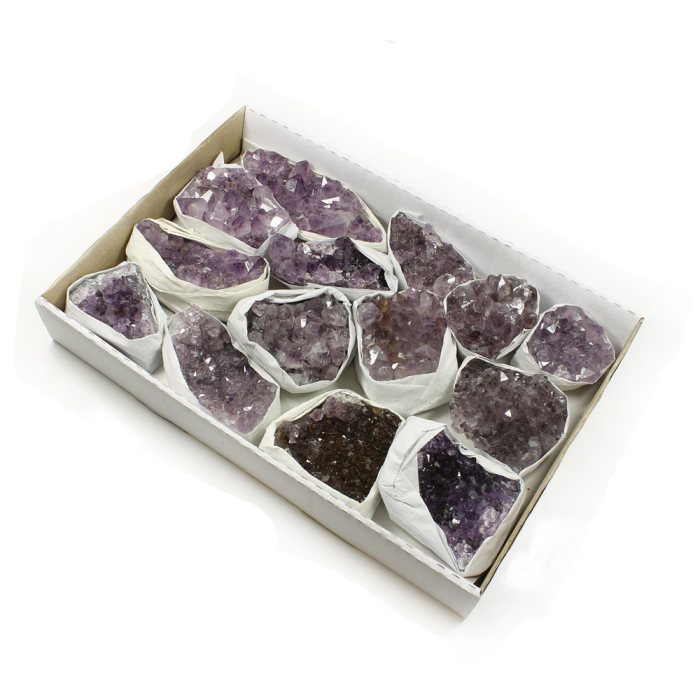 Amethyst Druze 2-3" Medium 2nd Grade (1 Flat) NETT