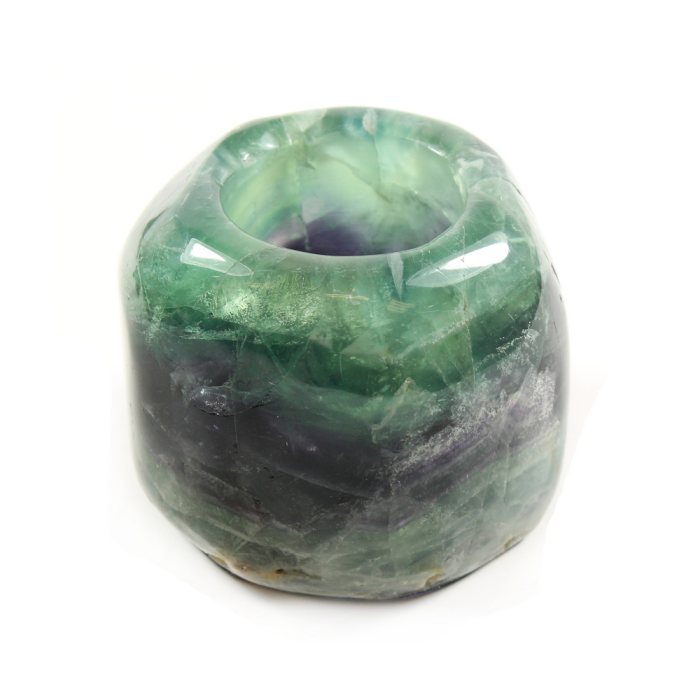 Polished Fluorite T-Light Holder (1 Piece) NETT