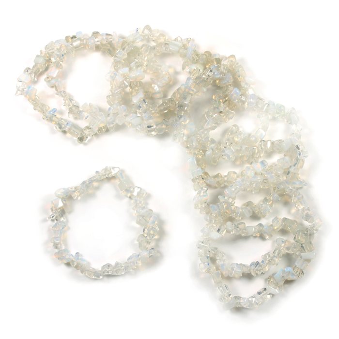 Opalite (Synthetic) Chip Bracelet (10 Piece)
